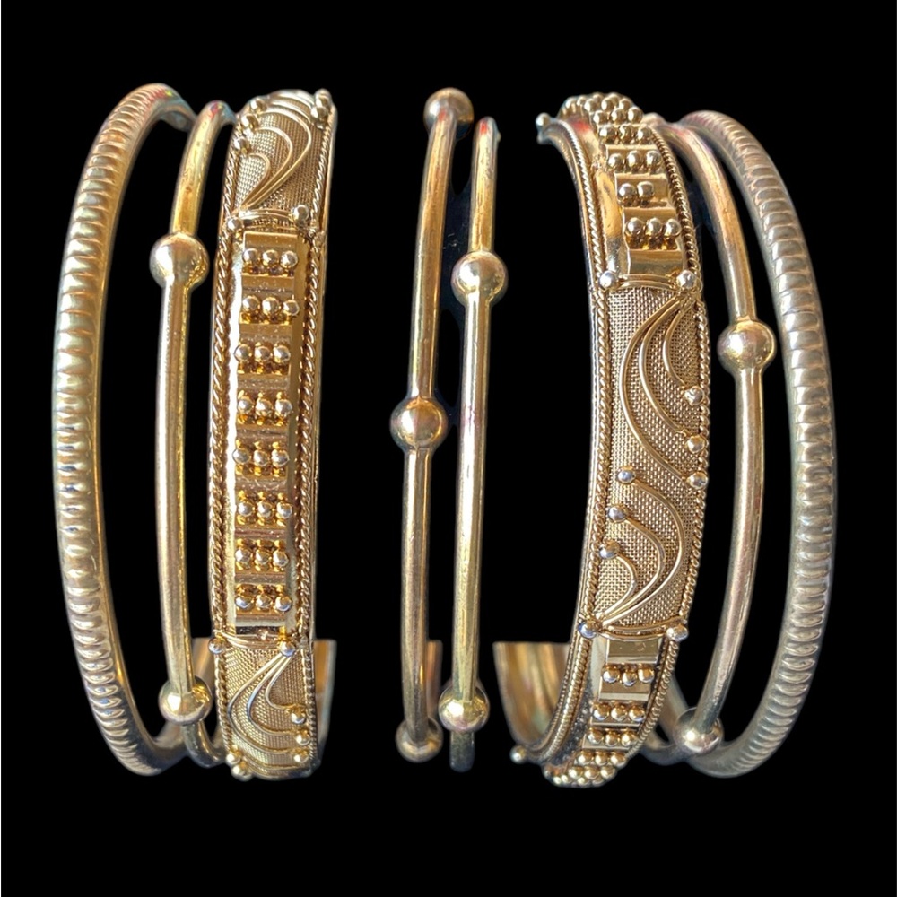 Elegant Gold Bangle Set